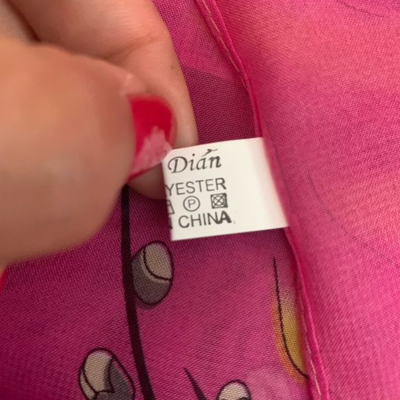 LIANG DIAN Womens Scarf Pink Floral Peacock Print - Picture 4 of 6